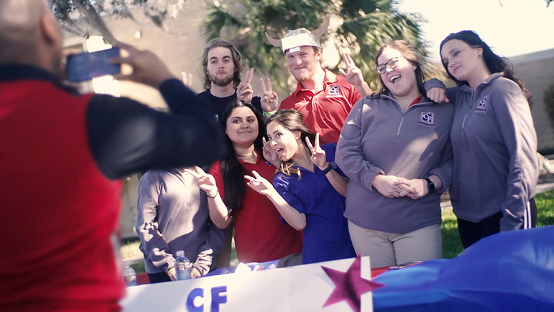 Students smiling for a photo