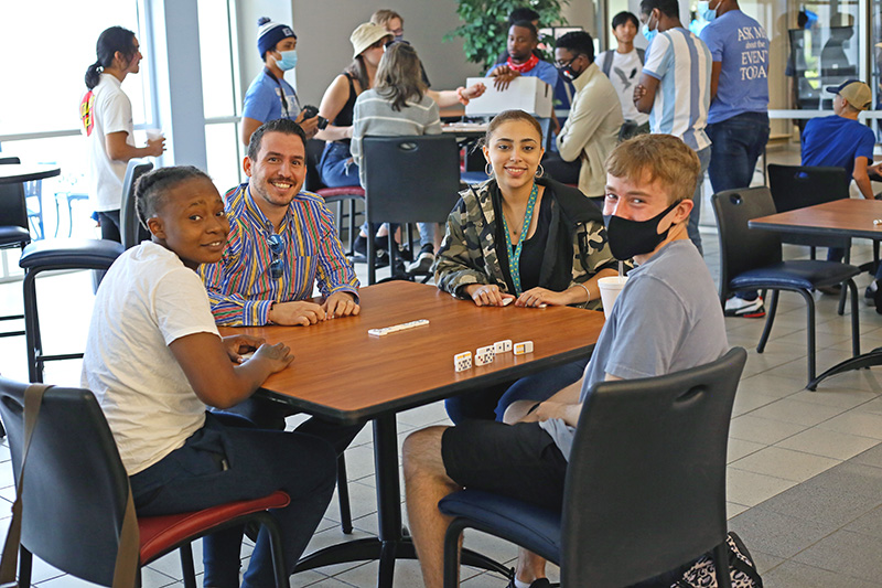 Students at Dominos Tournament