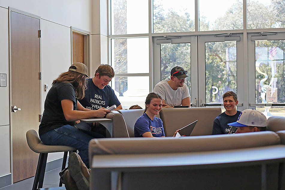 Students together at Levy Campus