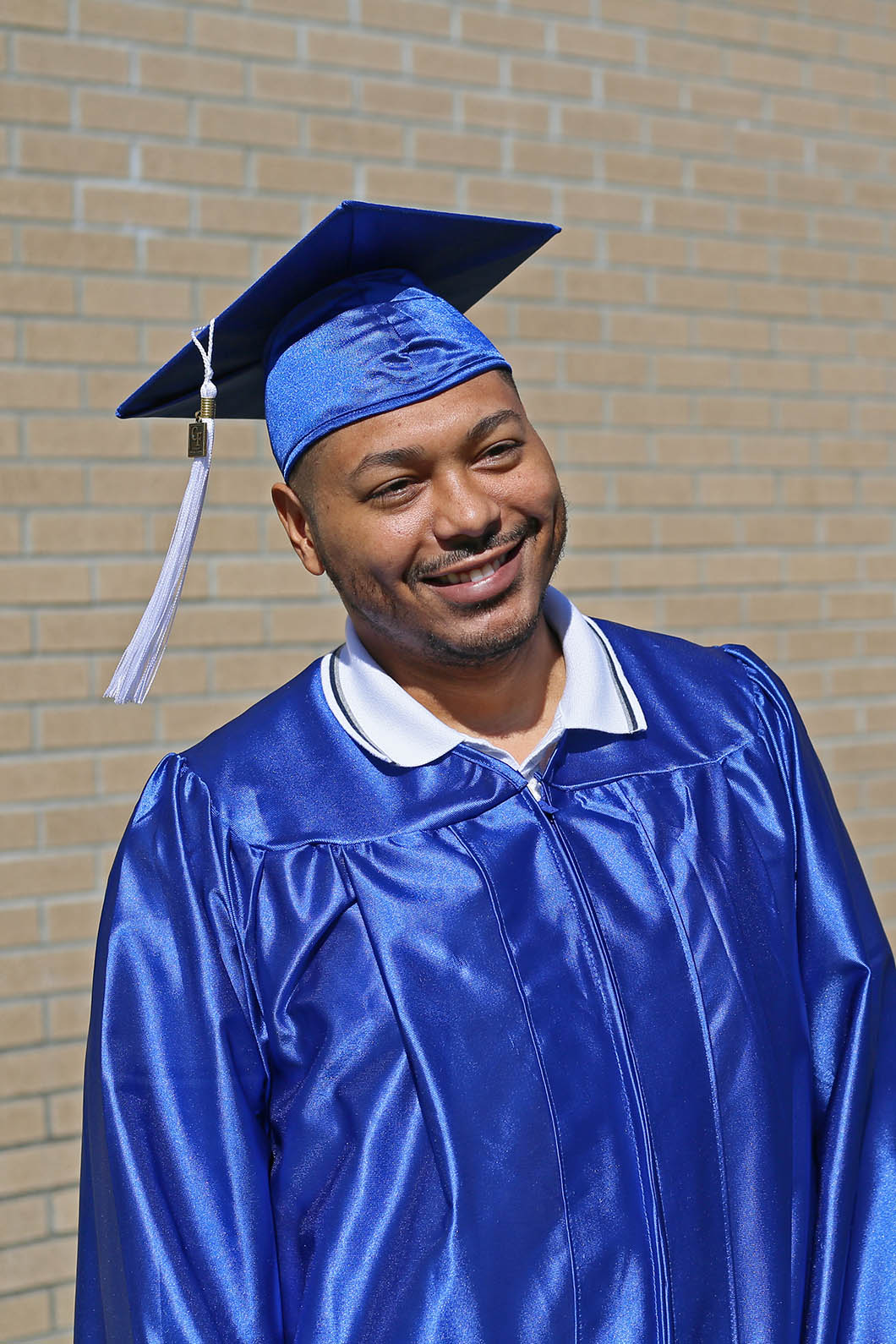 Graduate smiling