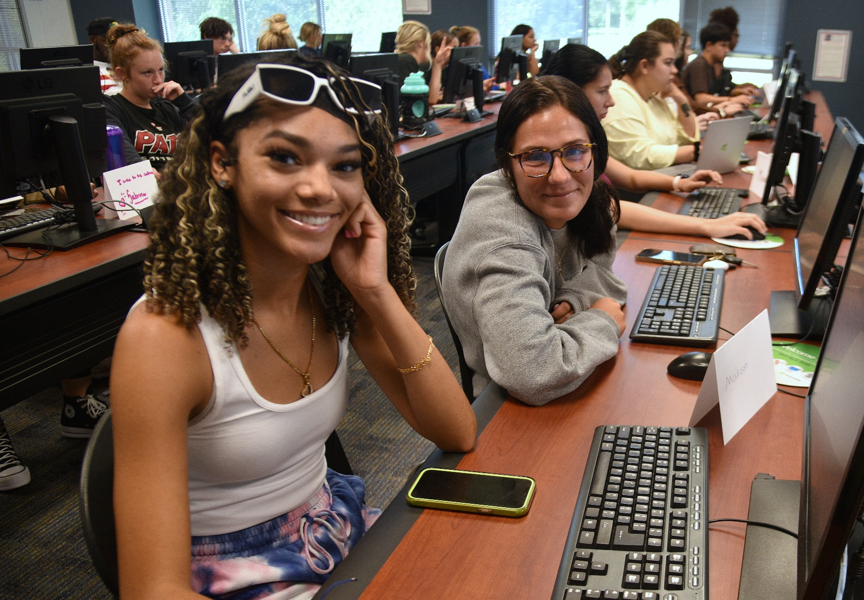 Students registering for classes