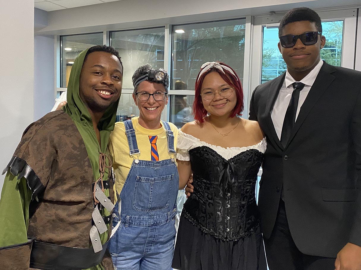 Student Life members in costumes