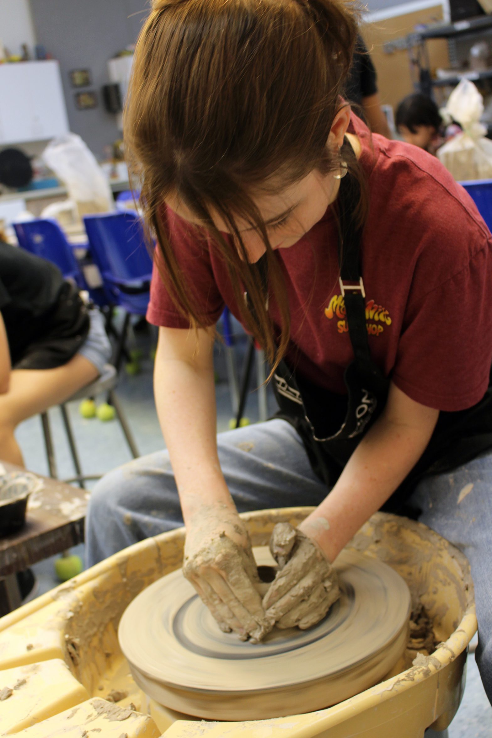 : The AppleTeens Wheel Throwing class offers ages 13-17