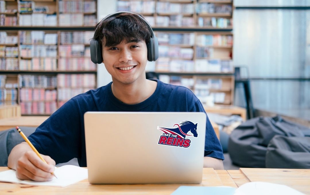 Student with E-Portfolio